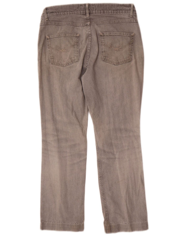 Jeans dritti da donna Marks & Spencer UK 12 medio W30 L26 cotone grigio