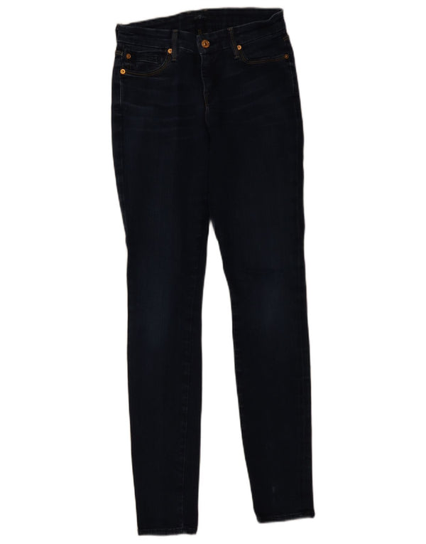 Jeans skinny da donna 7 For All Mankind W25 L30 cotone blu navy