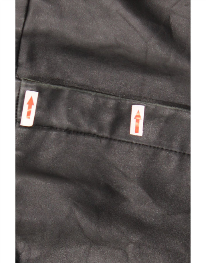 Cappotto in pelle da donna Helium UK 10 piccolo nero