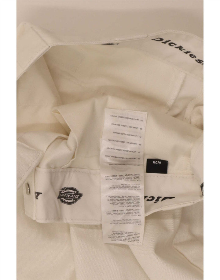 Pantaloni corti da donna a vita alta Dickies W28 L25 poliestere bianco