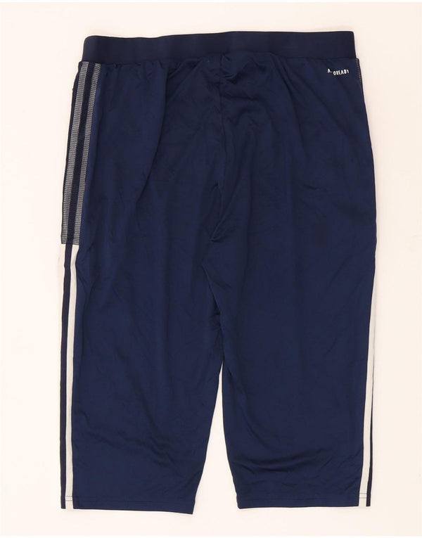 Pantaloncini sportivi Adidas Aeroready Bermuda da uomo di grandi dimensioni in poliestere blu navy