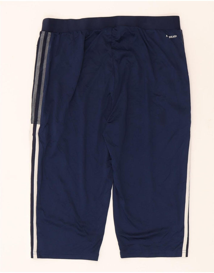Pantaloncini sportivi Adidas Aeroready Bermuda da uomo di grandi dimensioni in poliestere blu navy