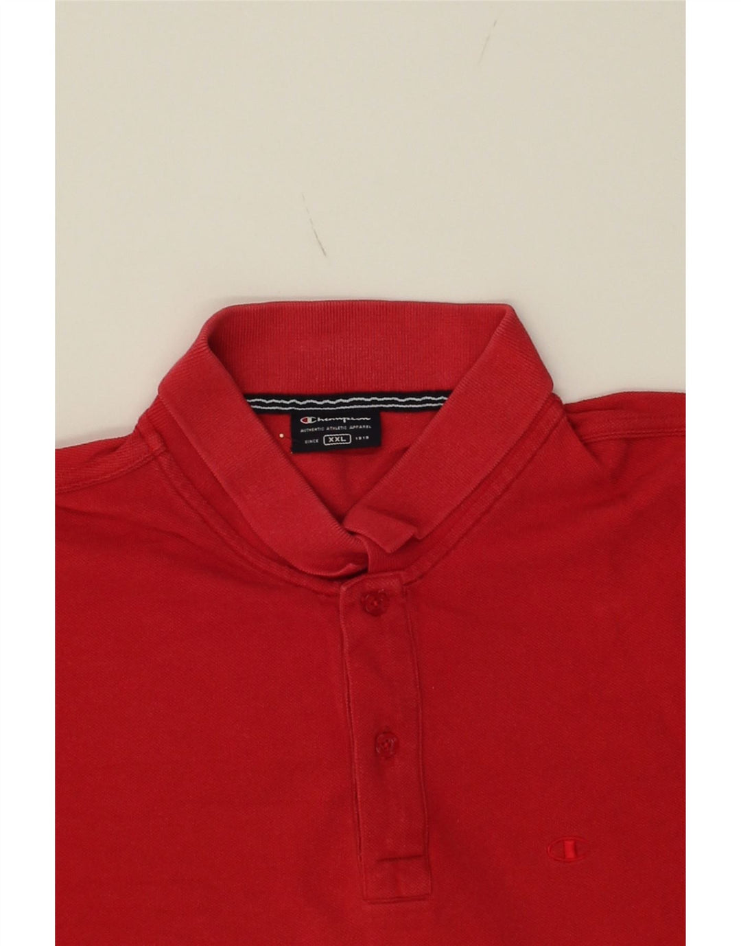 CHAMPION Mens Polo Shirt 2XL Red Cotton Vintage Champion and Second-Hand Champion from Messina Hembry 