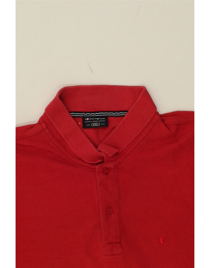 CHAMPION Mens Polo Shirt 2XL Red Cotton Vintage Champion and Second-Hand Champion from Messina Hembry 