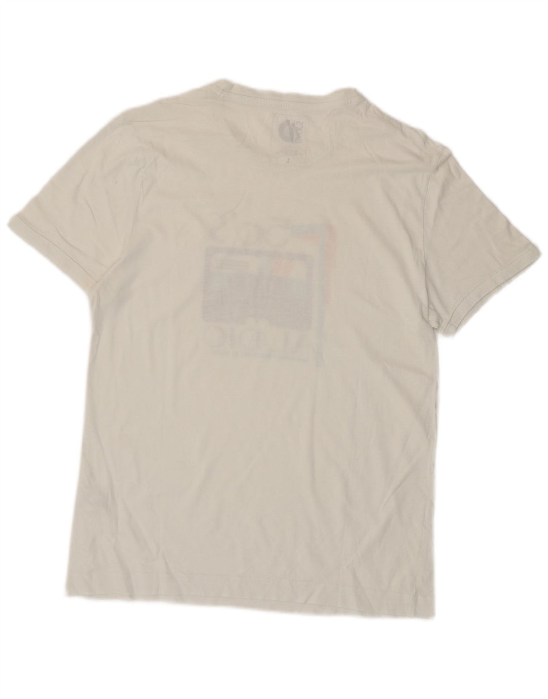 T-shirt grafica da uomo di Dack Top grande in cotone bianco