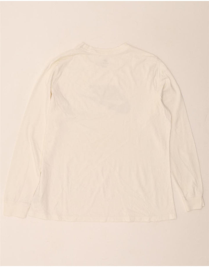 Nike Maglietta grafica da uomo a maniche lunghe XL in cotone bianco