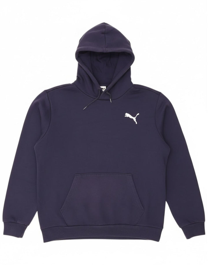 Felpa con cappuccio da uomo Puma media blu navy