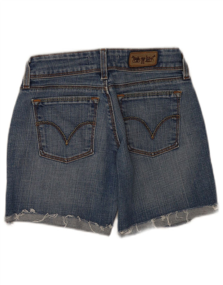 Pantaloncini di jeans Levi's 570 da donna W26 piccoli in cotone blu