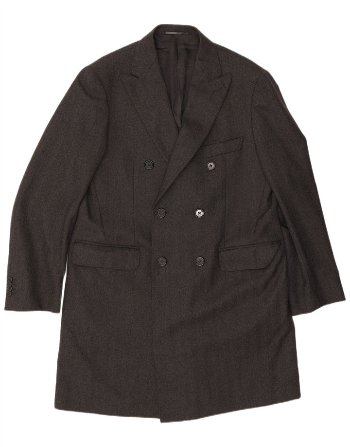 Cappotto Doppiopetto Uomo Ader IT 54 2XL Lana Grigia