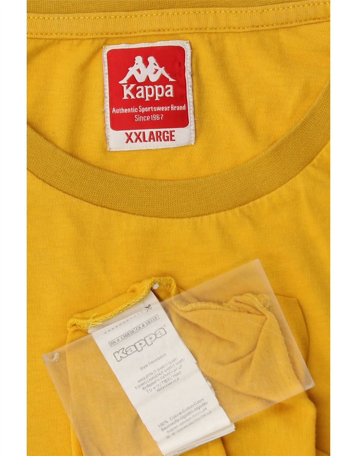 T-shirt da uomo KAPPA Top 2XL cotone giallo
