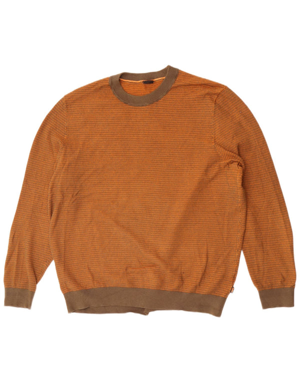 Maglione maglione girocollo da uomo Hugo Boss 2XL gessato marrone