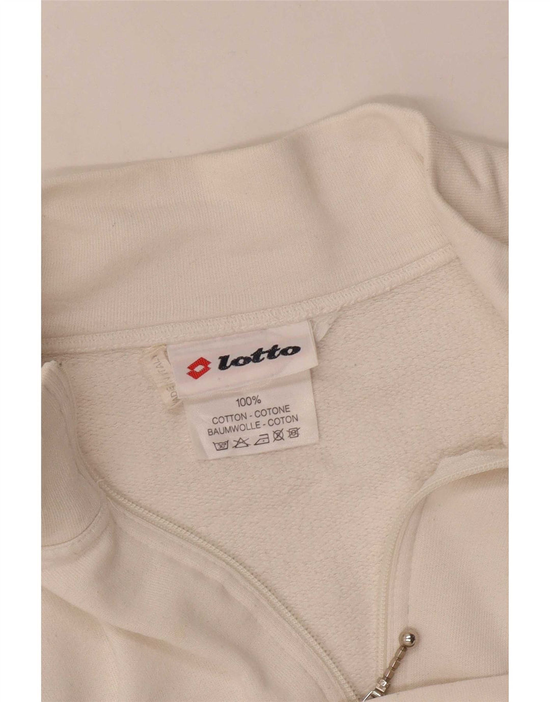 Giacca da tuta da uomo Lotto XL in cotone geometrico bianco