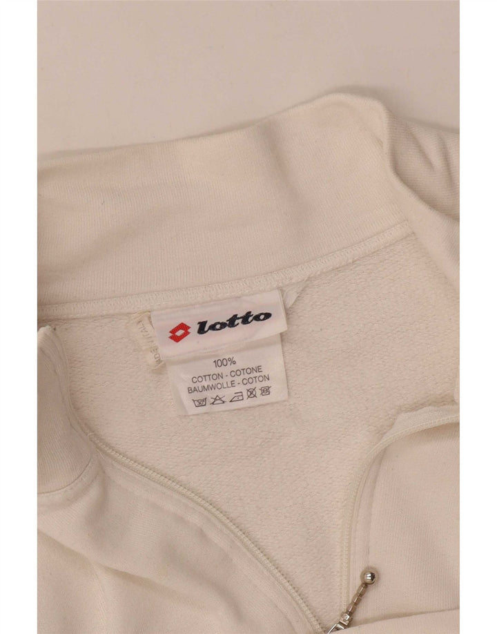 Giacca da tuta da uomo Lotto XL in cotone geometrico bianco