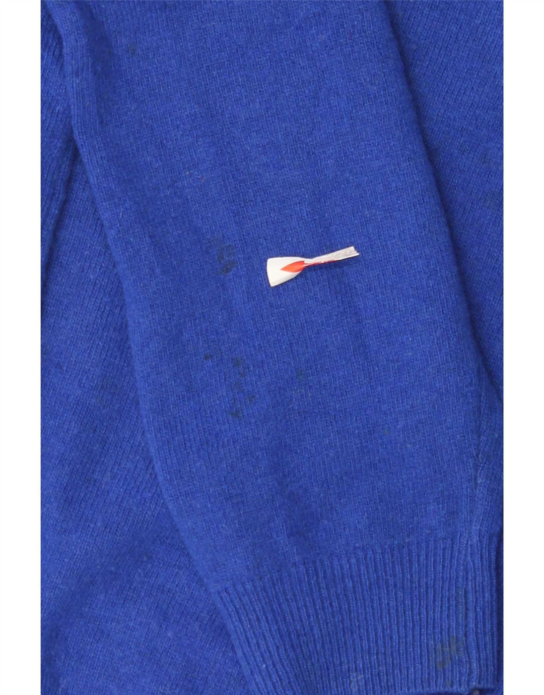 Maglione Kappa Ragazzi con scollo a V 7-8 anni Blu medio in lana d'agnello