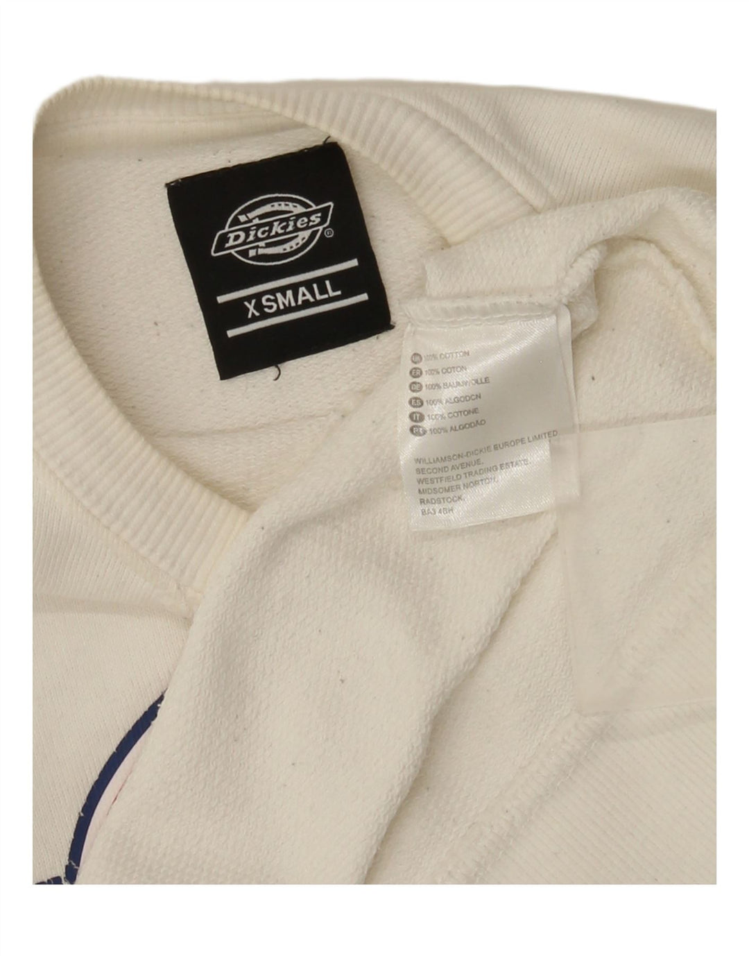 Dickies Felpa grafica da uomo Maglione XS Cotone bianco