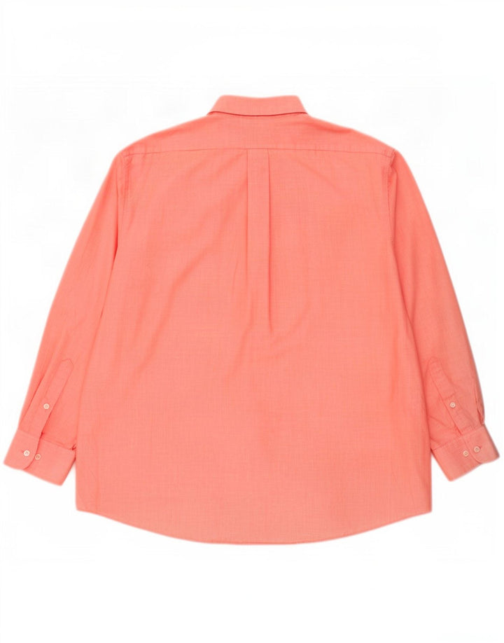 Camicia Chaps da uomo vestibilità classica taglia 18 2XL cotone pied de poule rosa
