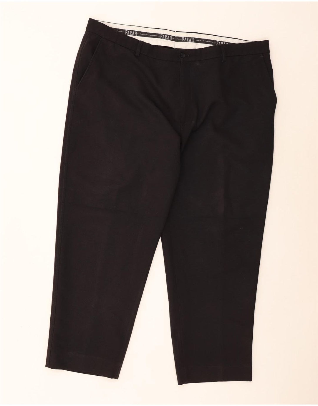Pantaloni chino dritti da uomo Farah W44 L29 poliestere nero