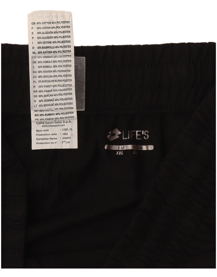 Pantaloncini sportivi da uomo Lotto 2XL cotone nero
