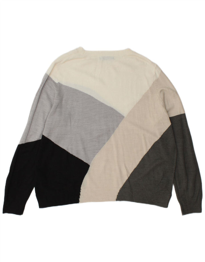 Maglione maglione con scollo a barca da donna Marks & Spencer UK 16 grande grigio