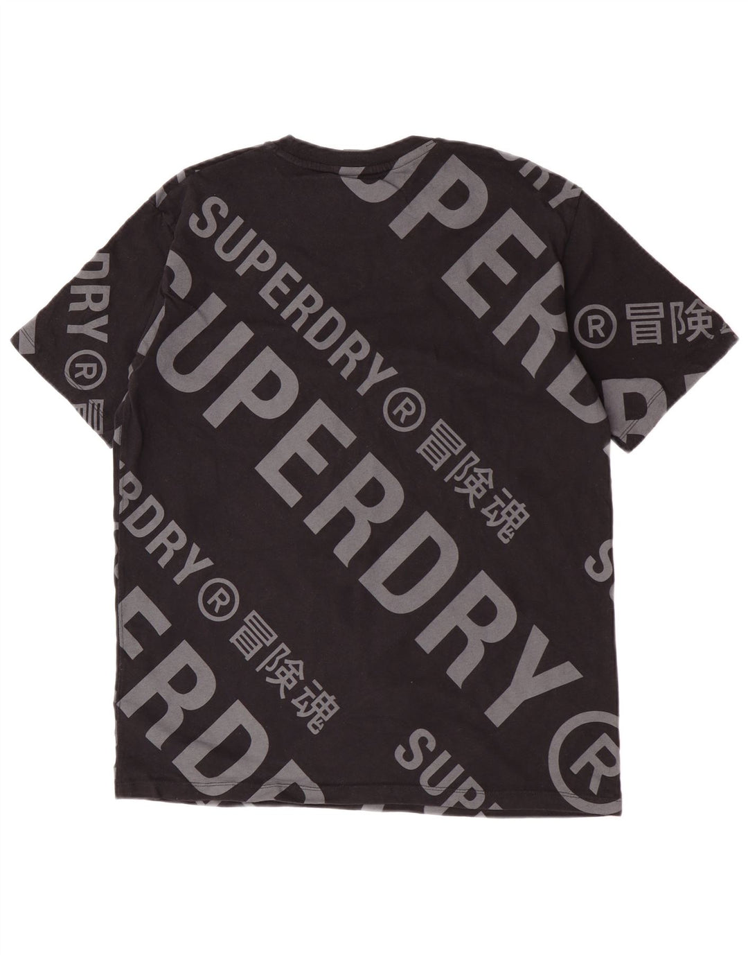 T-shirt grafica da uomo Superdry Top in cotone nero medio