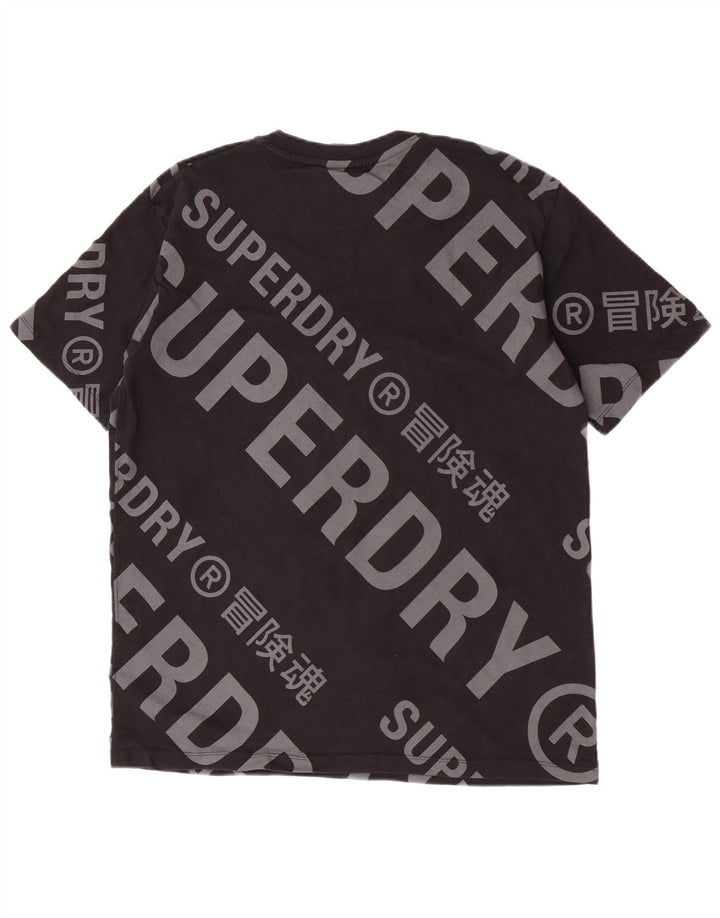 T-shirt grafica da uomo Superdry Top in cotone nero medio