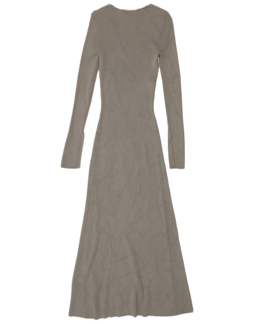 Abito maxi maglione Zara da donna UK 8 piccolo in viscosa grigia