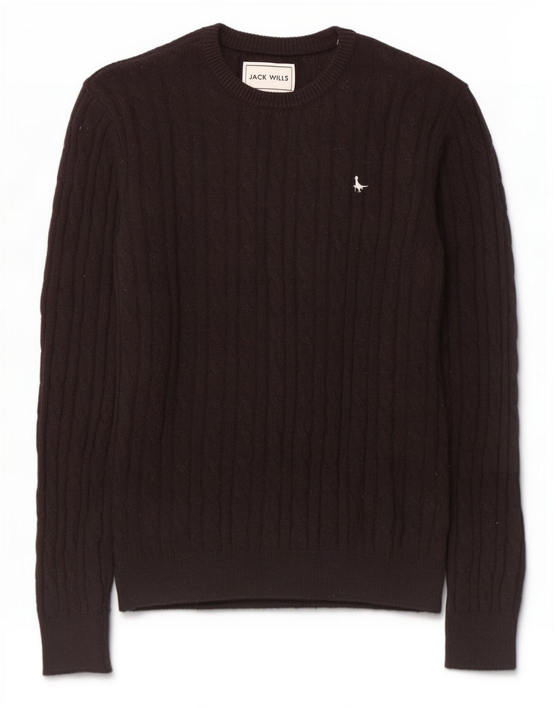 Jack Wills Uomo Maglione con scollo a barca Maglione nylon nero medio