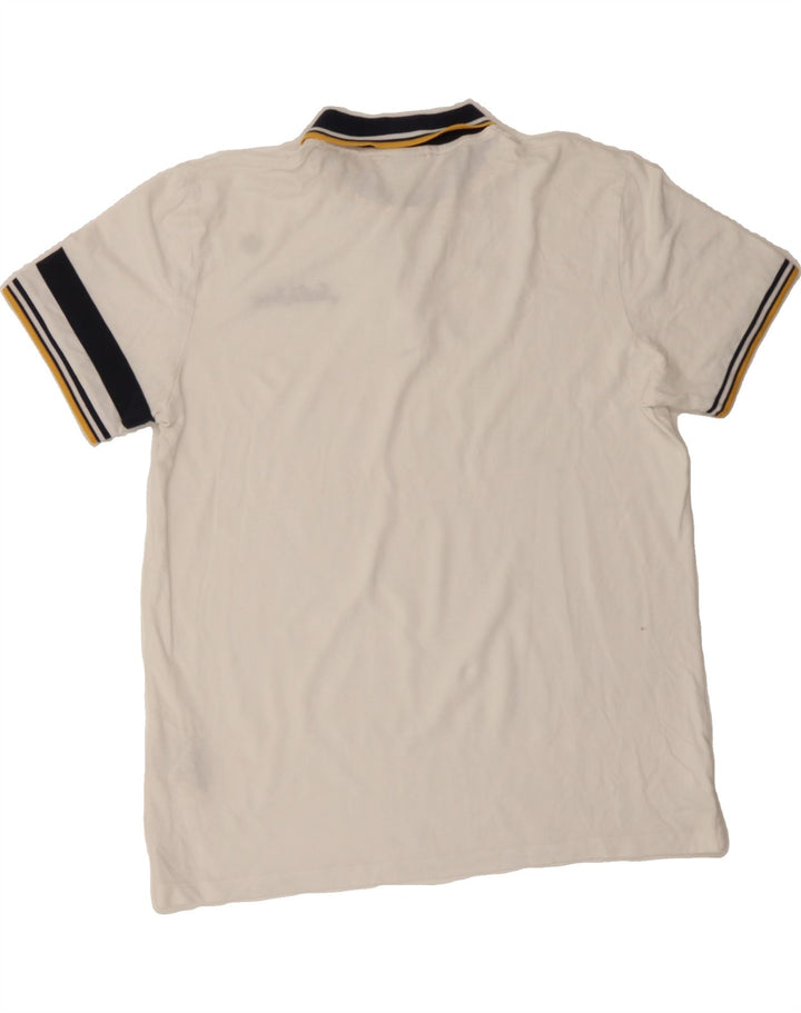 JACK & JONES Mens Polo Shirt XL White Cotton Vintage Jack & Jones and Second-Hand Jack & Jones from Messina Hembry 