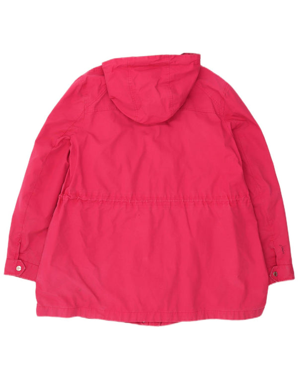 Giacca antipioggia con cappuccio da donna Joules UK 18 XL cotone rosa
