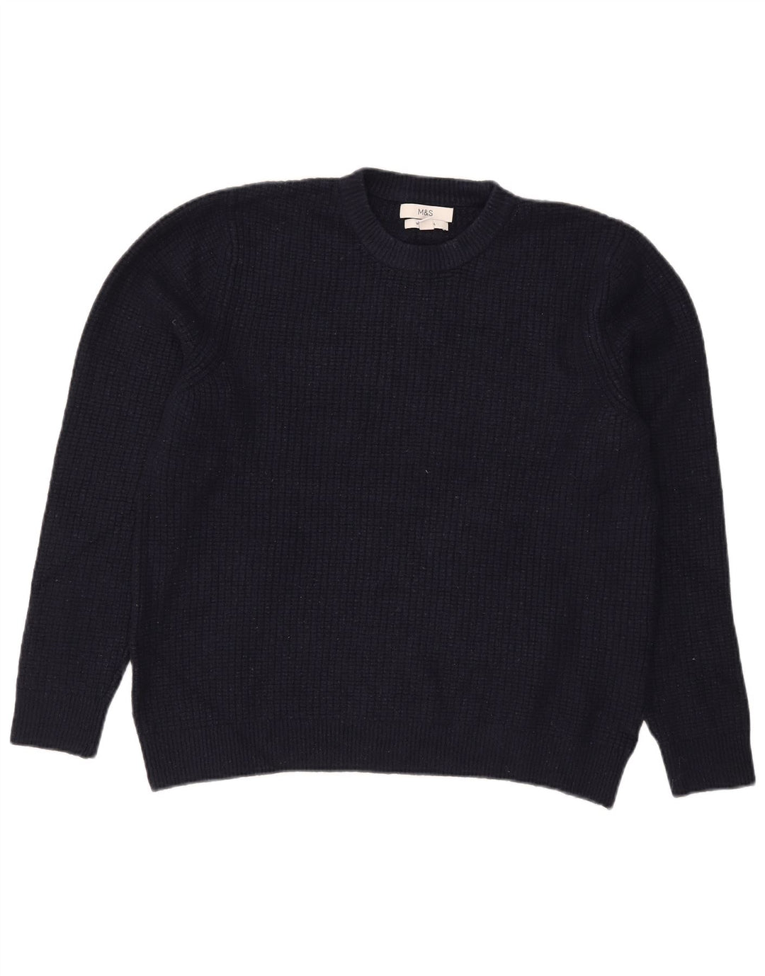 Maglione maglione girocollo da donna Marks & Spencer UK 16 grande blu navy