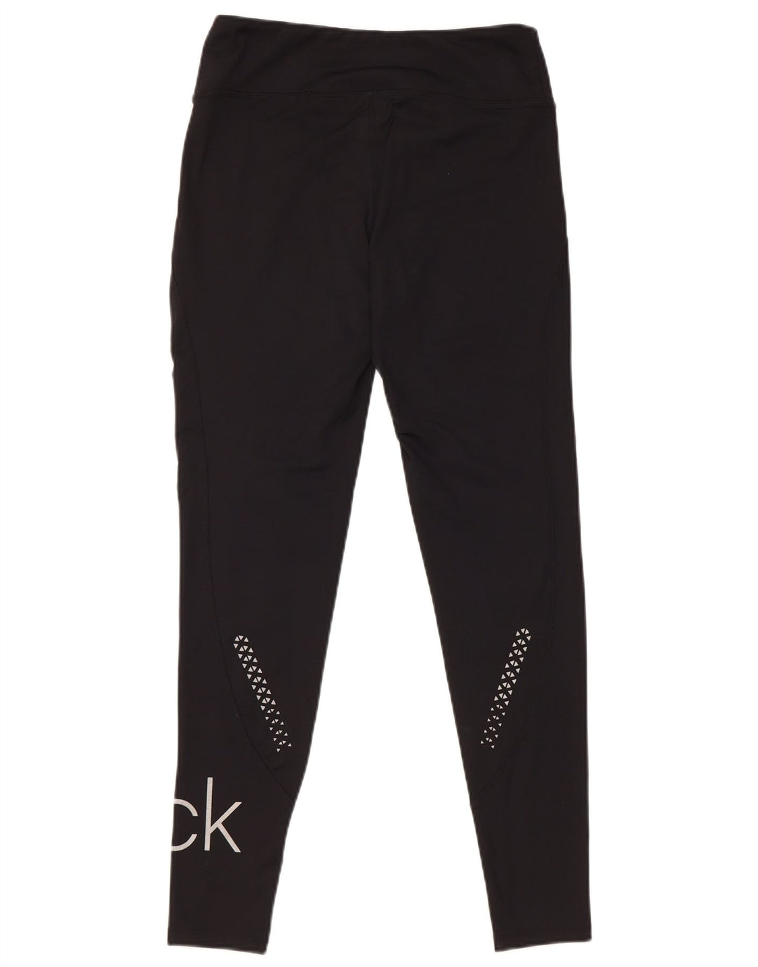 Leggings grafici da golf da donna Calvin Klein UK 10 piccoli poliestere nero