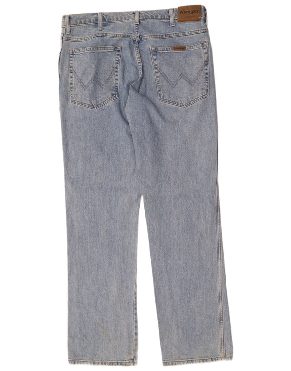 Jeans dritti da uomo vestibilità regolare WRANGLER W36 L32 cotone blu