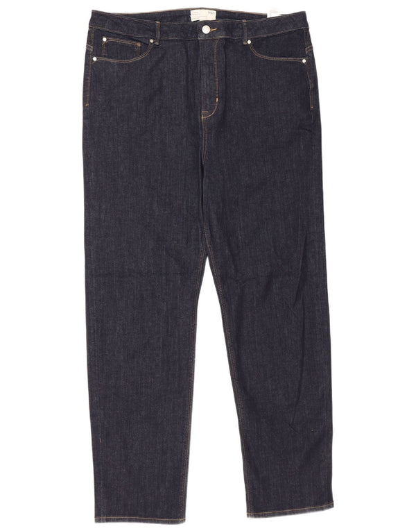 Jeans dritti Marks & Spencer da donna Sienna UK 20 2XL W38 L30 Blu navy