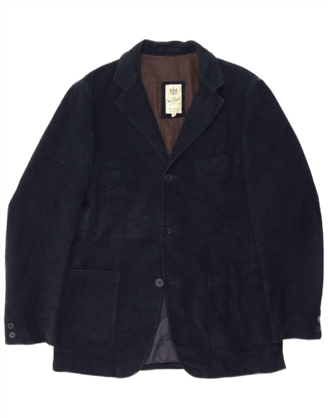 Giacca blazer a 3 bottoni da uomo Woolrich UK 38 media blu navy classica