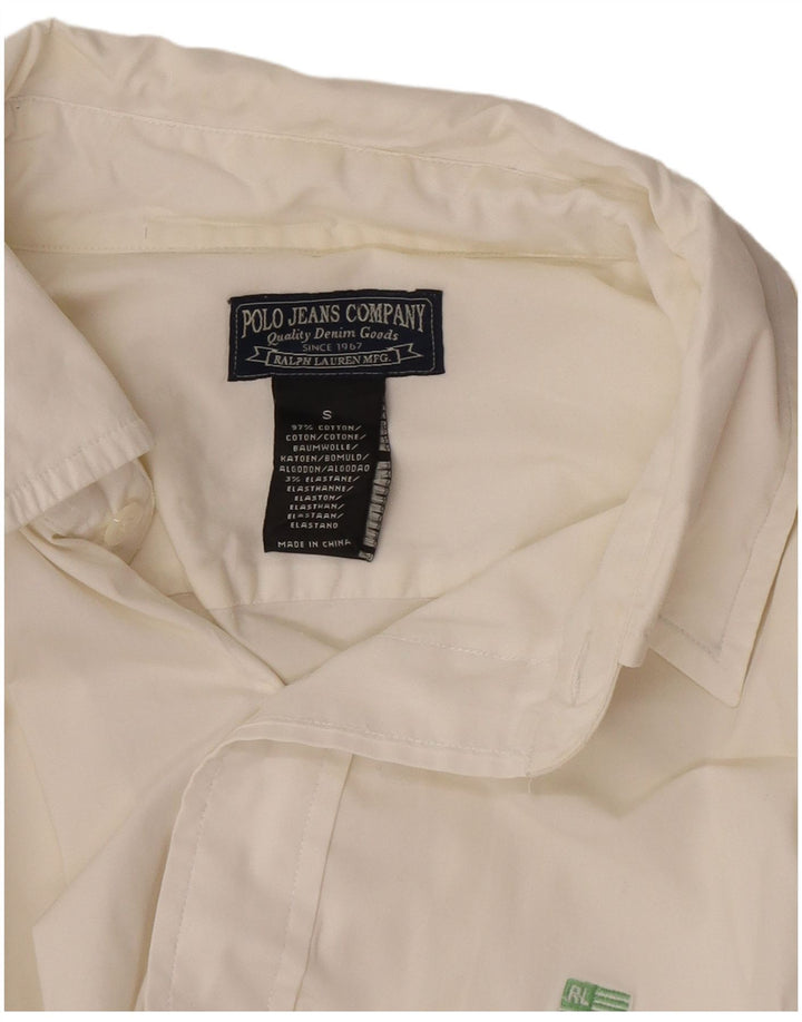 Camicia da uomo Ralph Lauren piccola in cotone bianco