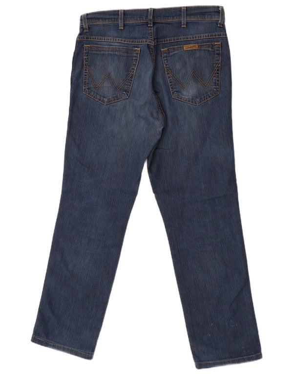 Jeans dritti da uomo Wrangler vestibilità regolare W33 L29 cotone blu