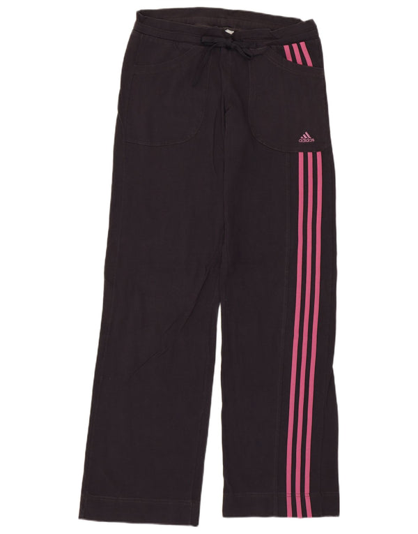 Pantaloni della tuta da donna Adidas UK 10 piccoli in cotone nero