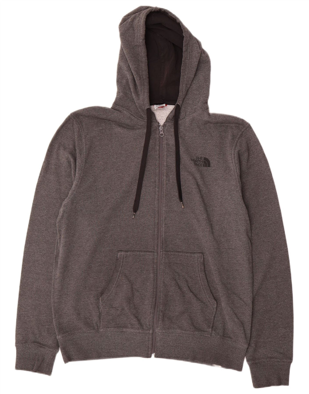 THE NORTH FACE Maglione con cappuccio e zip da uomo grande in cotone grigio