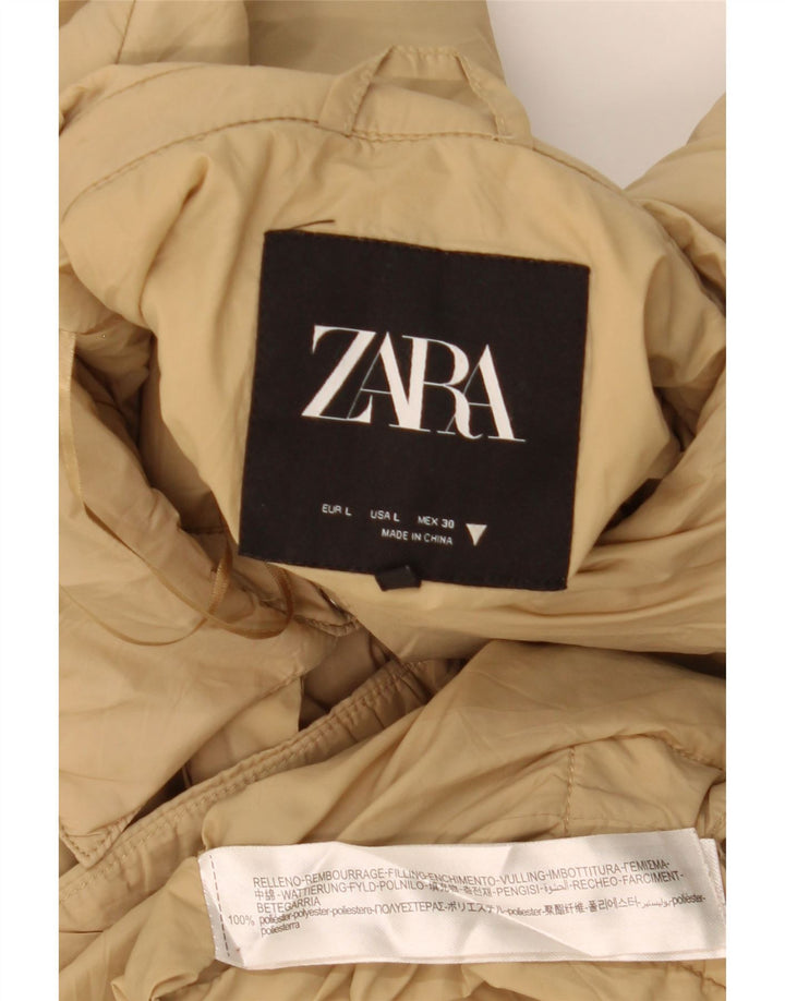 Soprabito da donna Zara UK 16 grande poliestere beige