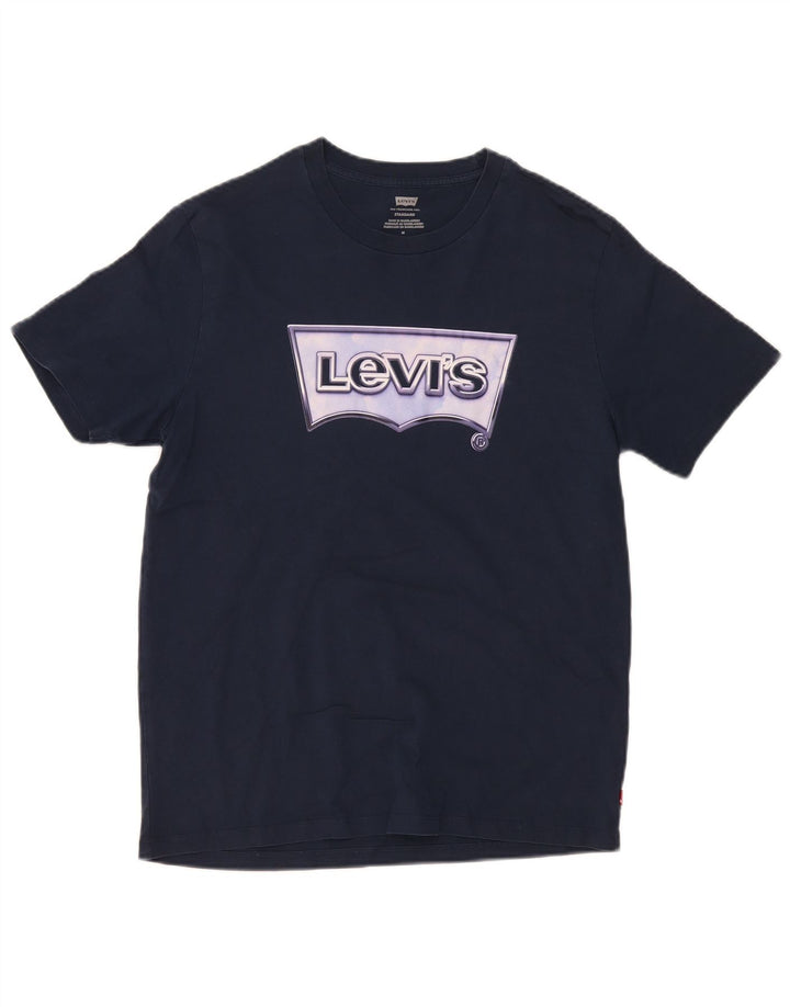 Levi's T-shirt grafica da uomo con vestibilità standard, top in cotone blu navy medio
