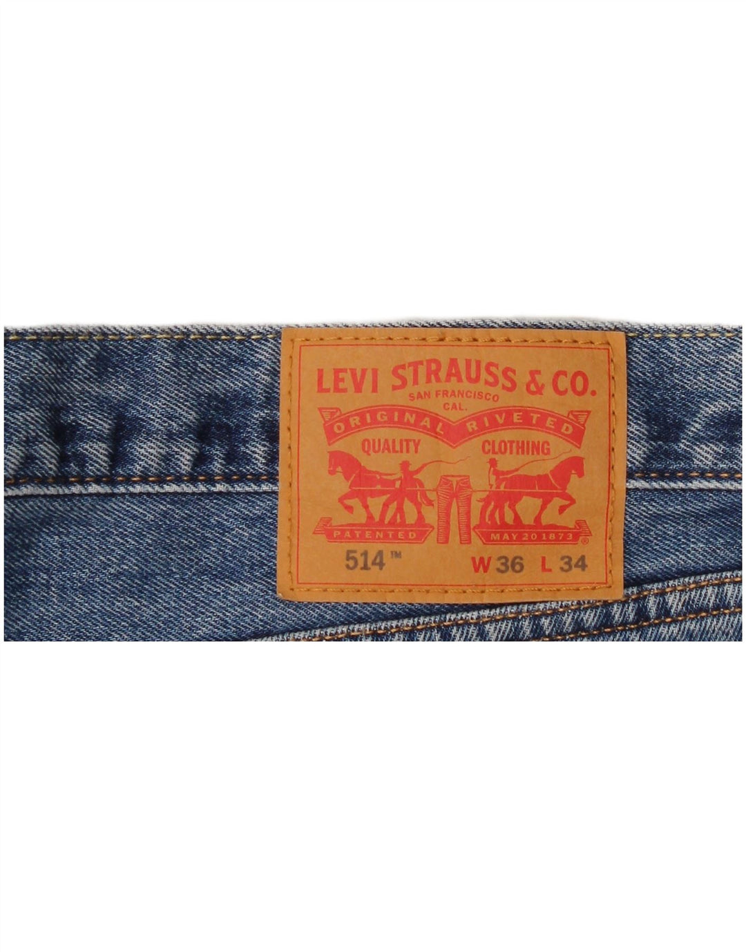 Levi's Uomo 514 Jeans dritti W36 L34 Cotone Blu