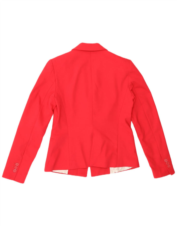 Giacca blazer a 1 bottone da donna Zara UK 14 poliestere rosa medio