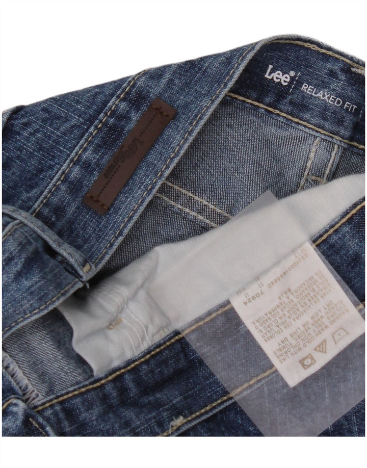 Jeans dritti da donna LEE vestibilità rilassata W32 L31 cotone blu