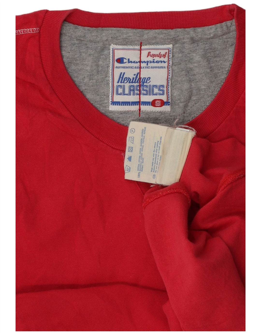T-shirt Champion da donna Heritage Classics UK 10 piccola in cotone rosso