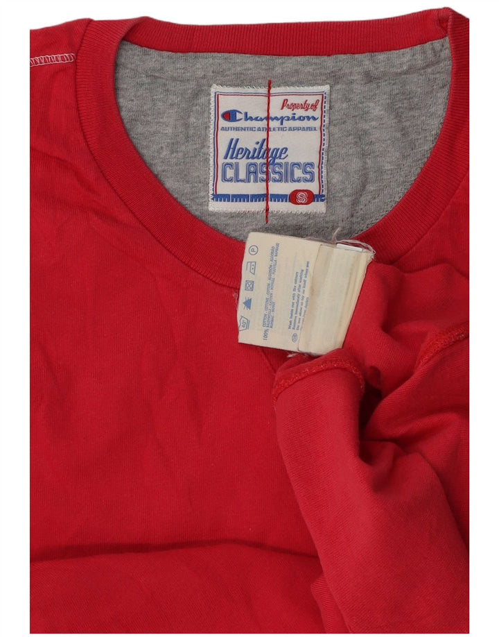 T-shirt Champion da donna Heritage Classics UK 10 piccola in cotone rosso