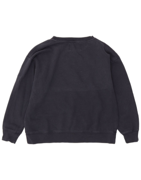 Felpa grafica da donna Calvin Klein Jeans Jumper UK 14 Medium Navy Blue