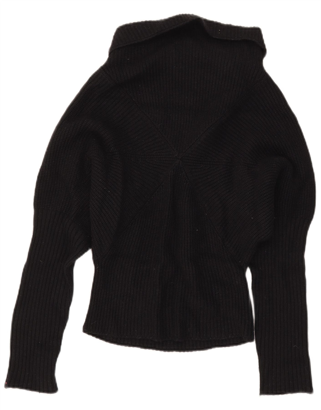 Maglione maglione da donna Stefanel con collo alto UK 6 XS lana nera