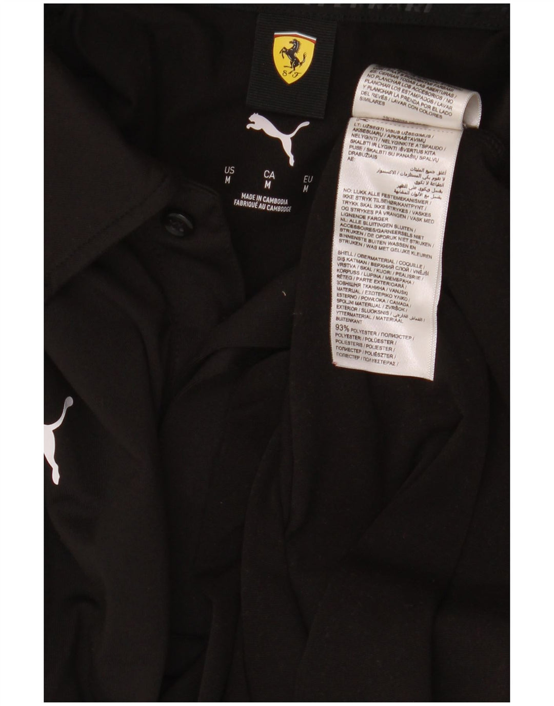 Polo Puma Uomo Ferrari Medium Nera Poliestere