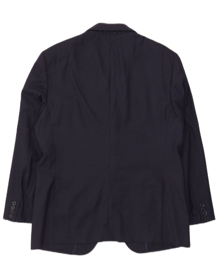 Giacca blazer da uomo a 2 bottoni Massimo Dutti EU 54 XL Lana blu navy