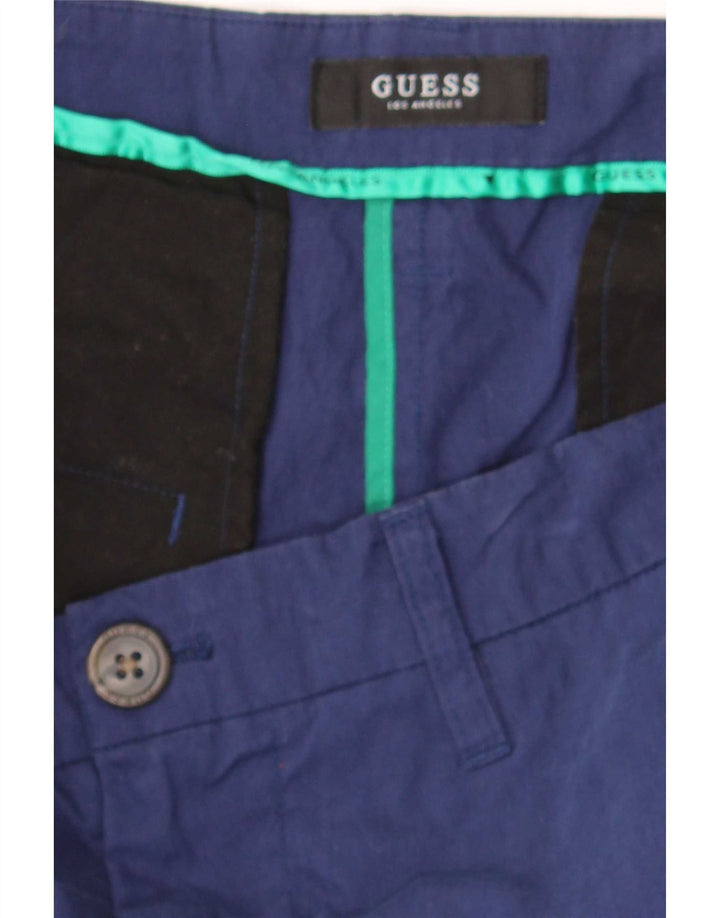 Pantaloncini chino da uomo Guess W32 in cotone blu medio